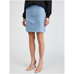 Orsay Light Blue Women's Suede Skirt - Women's