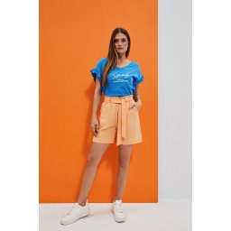 Marisse Women's Shorts L-Sh-4001 Peach