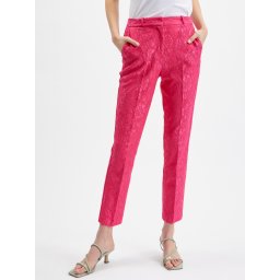 Orsay Women's Pink Patterned Cropped Trousers - Women's