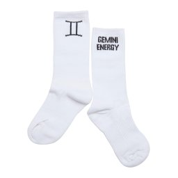 Zodiac socks Gemini white