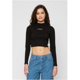 Черен къс топ с дълъг ръкав Rocawear