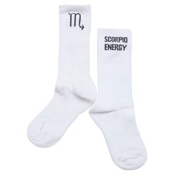 Zodiac socks scorpio white