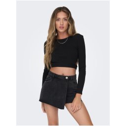 Black women's T-shirt with cutouts ONLY Nikita - Women's