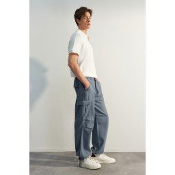 Trendyol Limited Edition Navy Blue Loose Fit Tied Leg Cargo Pants