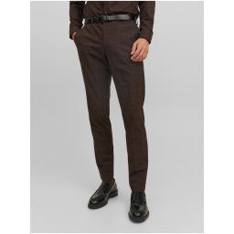 Dark brown men's suit trousers Jack & Jones Solaris - Men's