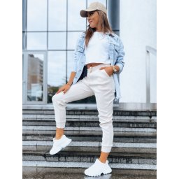 Dresowe spodnie damskie MARIE beżowe Dstreet