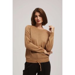 Marisse Sweater With Metallic Thread And Tie