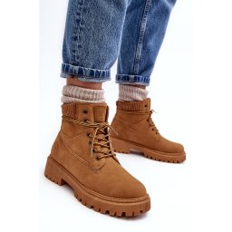Дамски ватирани ботуши Trapper Jeans Camel Cross Jeans