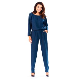 Infinite You Woman's Jumpsuit M142 Navy Blue