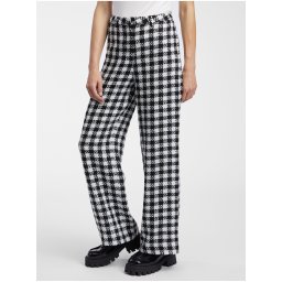 Orsay White-Black Women's Patterned Trousers - Women's