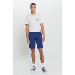 AC&Co / Altınyıldız Classics Men's Indigo Slim Fit Slim Fit Dobby Shorts 100% Cotton Casual Chino Shorts.