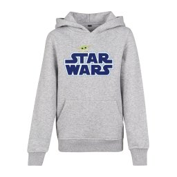 Children's Star Wars Blue Logo Hoody Heather Grey