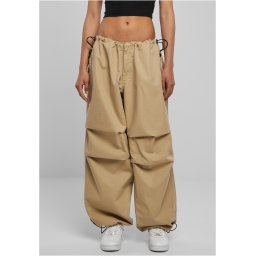 Women's cotton parachute trousers wetsand