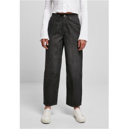 Women's High Waisted Denim Pants - Black