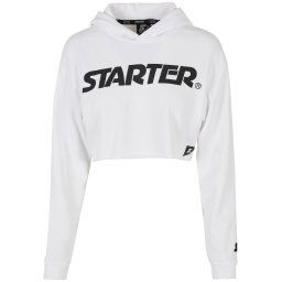 Ladies Starter Cropped Hoody White