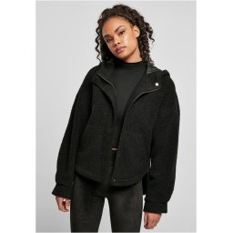 Women's short jacket Sherpa black