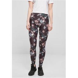 Women's soft black leggings AOP