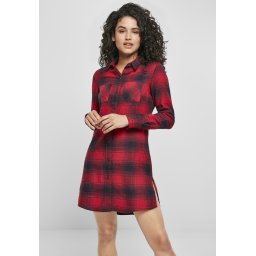 Women's shirt dress navy blue/red