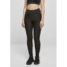 Women's high-waisted honeycomb leggings black