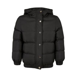 Girls' Puffer Hooded Jacket Black