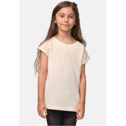 Girls' Organic T-Shirt with Extended Shoulder Whitesand