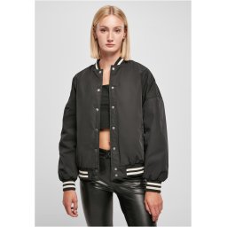 Women's Oversized Recycled School Jacket Black
