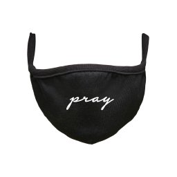 Black Face Mask Pray Wording