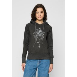 Women's charcoal One Line Fruit Hoody