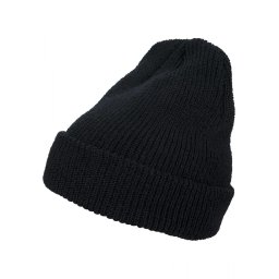 Long knitted beanie black
