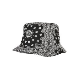 Bandana Print Bucket Hat Black