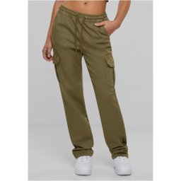 Women's Cargo Twill Trousers Tiniolive High Waist