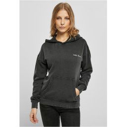 Women's small embroidery Terry Hoody black