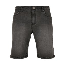 Relaxed Fit denim shorts in genuine black washed