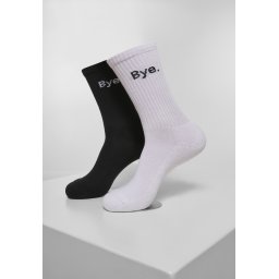 HI - Bye Socks Short 2-Pack Black/White