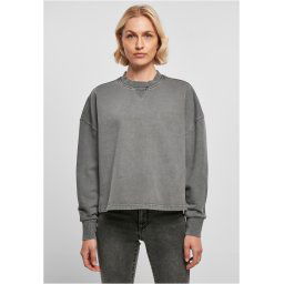 Ladies Heavy Terry Garment Dye Crewneck darkshadow