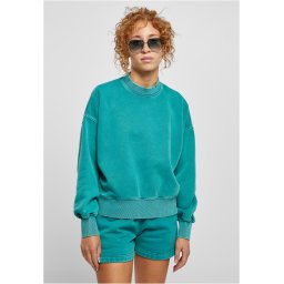 Women's Oversized Stone Washed Crewneck Watercolor