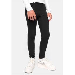 Girls' jersey leggings 2-pack black/black