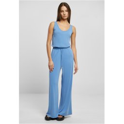 Women's modal long-sleeved jumpsuit in blue