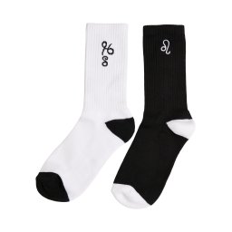 Zodiac Socks 2-Pack black/white leo
