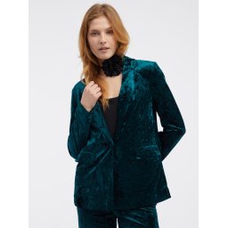 Orsay Green Women's Velvet Blazer - Women's