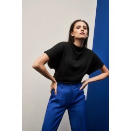 Marisse Elegant Blouse With Wide Sleeves, Black