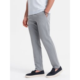 Ombre Elegant men's SLIM FIT chino pants - light grey
