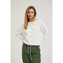 Marisse Women's Sweatshirt L-Bl-4305 Off White