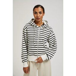 Marisse Women's Sweatshirt L-Bl-4307 White_Black