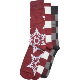 Unisex Christmas Socks Urban Classics Christmas Snowflakes Socks 3-Pack