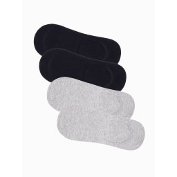 Ombre Men's foot socks 4-pack - grey-black OM-SOSS