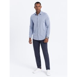 Ombre Men's tailored chino pants - dark blue