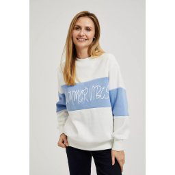Marisse Women's Sweatshirt L-Bl-4309 Off White
