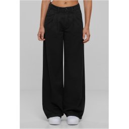 Women's Organic Pleated Pants - Black