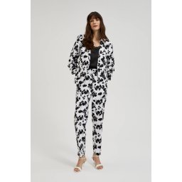 Marisse Women's Trousers L-Sp-4312 Black_White